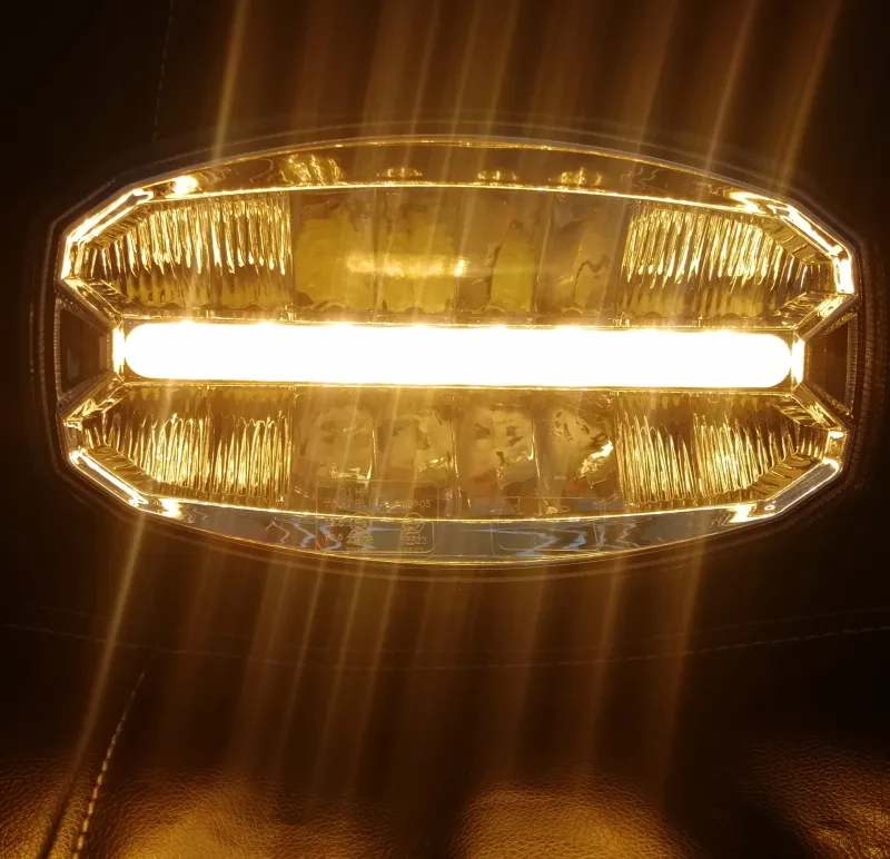 80W LED Лед Диоден Фар Халоген Лампа С Три Функции Неон Neon Ефект Бяло-Жълто / Оранжево 5800lm 12V - 24V E-Mark - 6