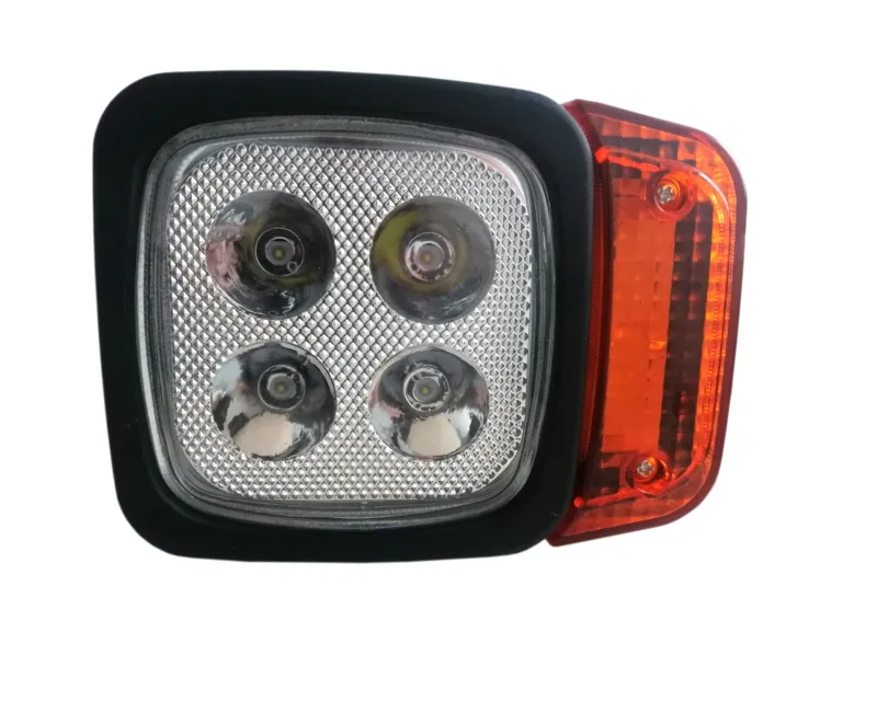 Комплект LED Фарове с Мигач, Подходящ за Трактор, Комбайн, Багер, Снегорин и др - 4 диода (12W, 1000 lm за всяка светлина) - 9