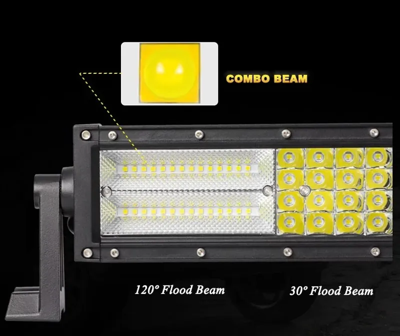 55 См 336W Мощен 7D 7Д Led Bar Лед Диоден Бар Прожектор 12V 24V 4 Редов - 3
