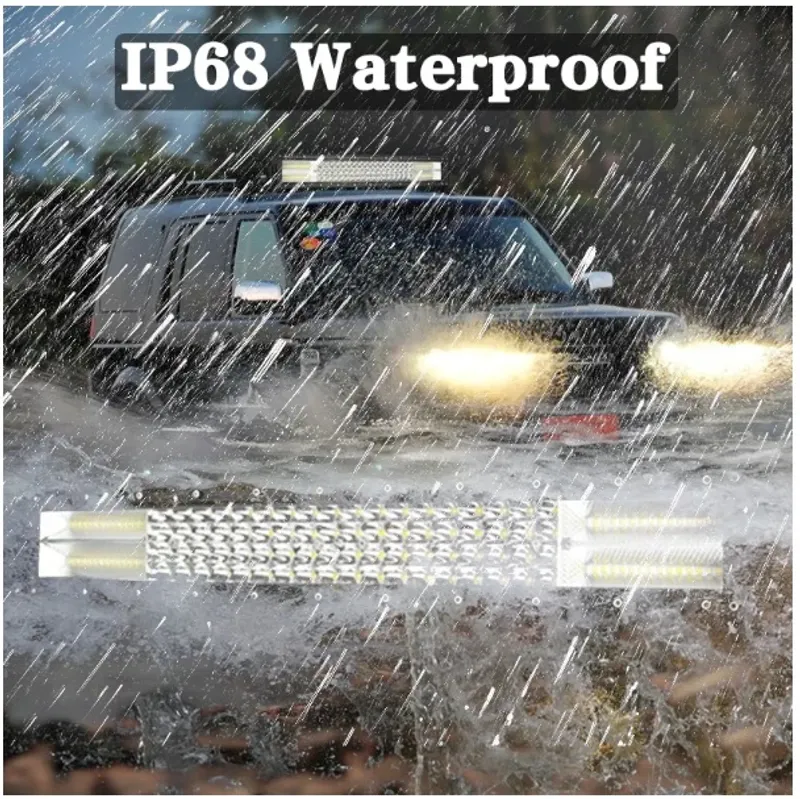 105 См 696W Мощен 7D 7Д Led Bar Лед Диоден Бар Прожектор 12V 24V 4 Редов - 5