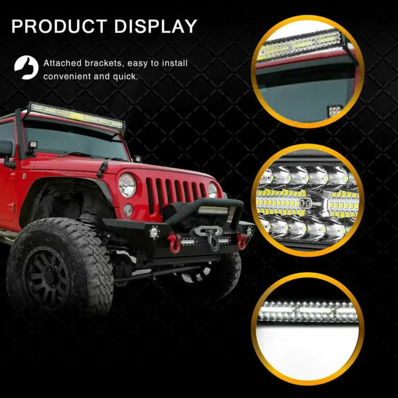 81cм 585W 9D Led Bar Лед Диоден Бар Прожектор Дневна Светлина 12000lm - 1