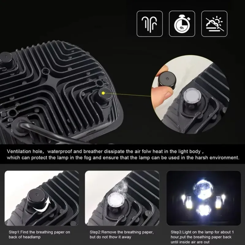 Универсален 45W ЛЕД LED фар лампа халоген 12V-24V къси/дълги 20 x 14cm за АТВ джип мотоциклет камион трактор и др. - 7