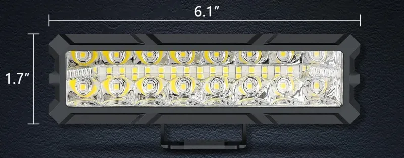 15.5 cm 93W Диоден Прожектор Супер Мощен Халоген Led Bar Лед Бар Бяла Комбиниранa Светлина 12V - 24V За АТВ SUF Джип 4х Offroad Камион - 3