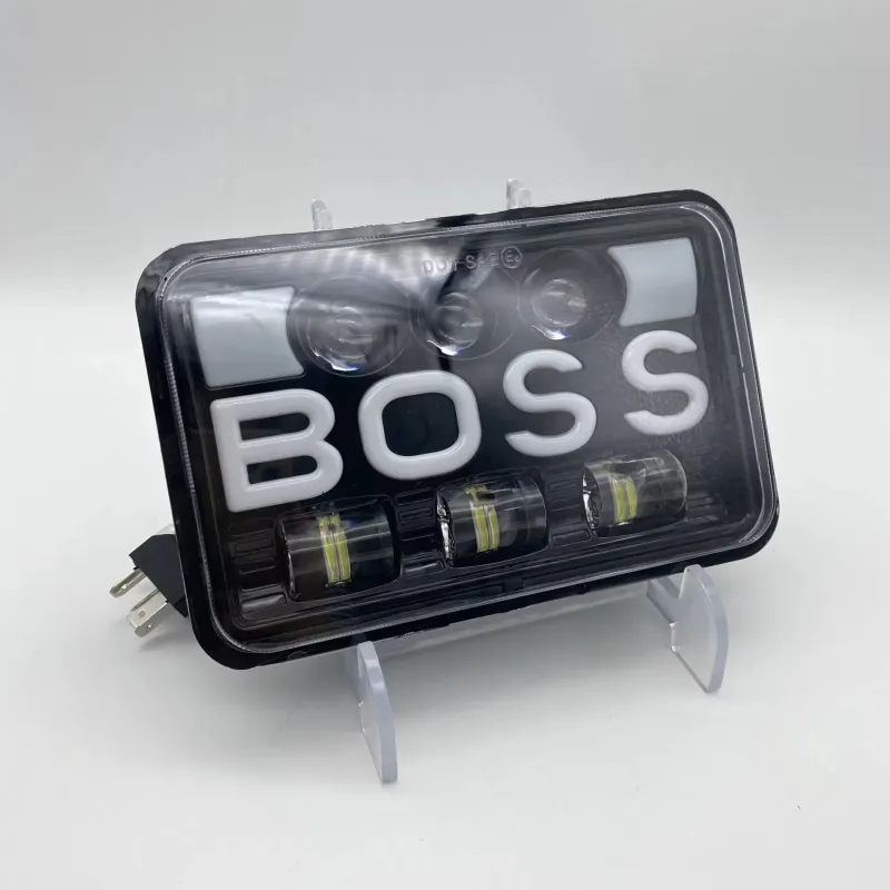 Универсалeн 5 инча ЛЕД LED фар лампа халоген 12V-24V къси/дълги с DRL дневни светлини мигач бяло-жълто 4800 lm за АТВ джип камион трактор и др. - 3