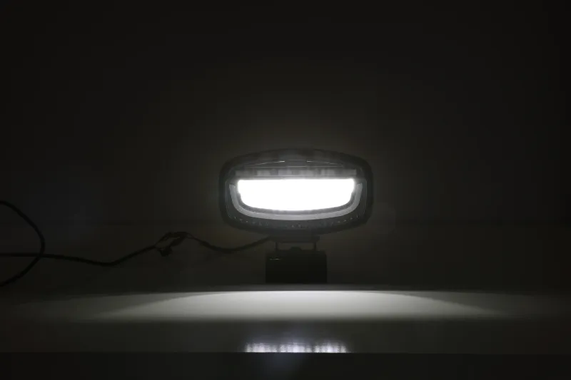 Универсален LED диоден халоген с DRL дневни светлини бяло/жълто и аварийна сигнална блиц оранжева светлина 12-24V 3500 лумена - 4