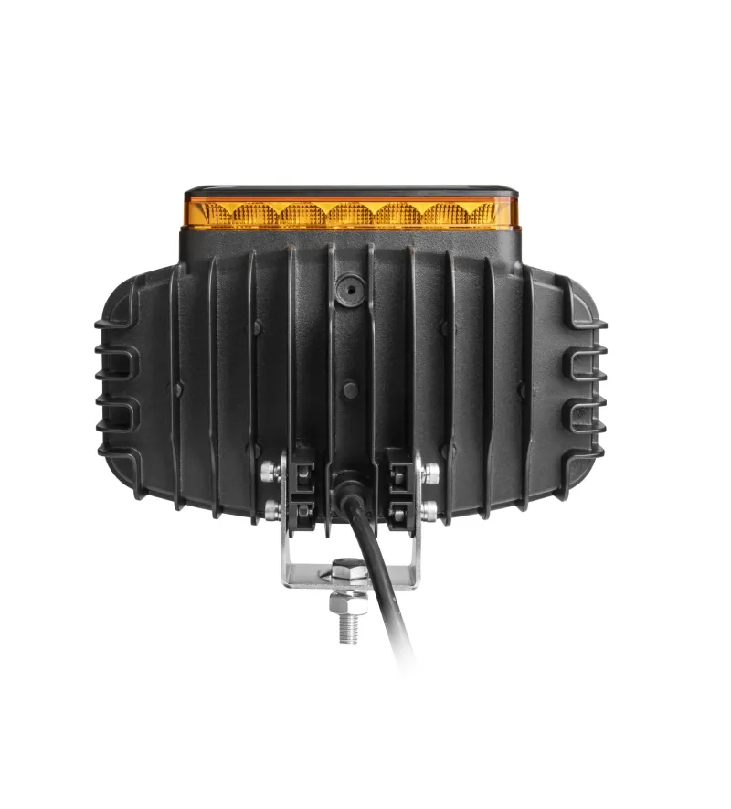 LED Халоген Фар 3 Функции DRL бяла/оранжева светлина с 360° аварийна лампа с 4 функции на премигане 12-24V за джип камион агротехника и др. - 9