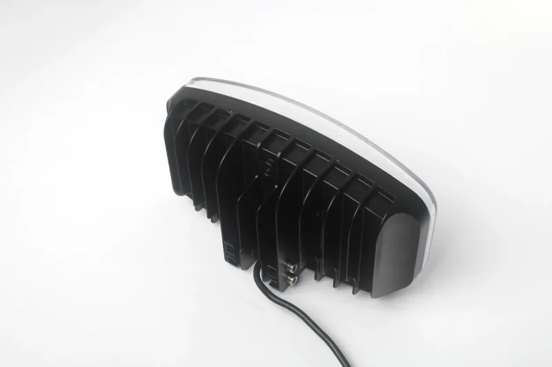 80W LED Лед Фар Халоген, Три Функции, Неон ефект, Neon 24,5см x 13,9см, 4100lm, 12V - 24V, E-Mark Подходящ За DAF MAN Scania Volvo и др. - 2