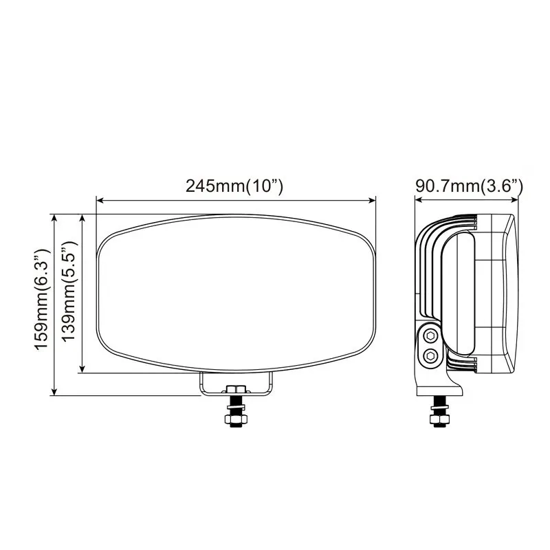 80W LED Лед Фар Халоген, Три Функции, Неон ефект, Neon 24,5см x 13,9см, 4100lm, 12V - 24V, E-Mark Подходящ За DAF MAN Scania Volvo и др. - 3