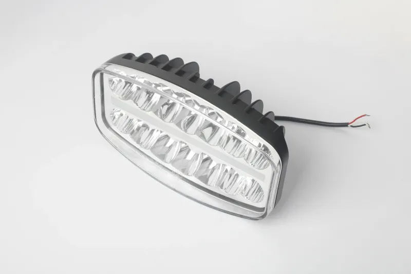 80W LED Лед Фар Халоген С Три Функции Неон ефект Бяло-Жълто/Оранжево Neon 24,5см x 13,9см 4100lm 12V - 24V E-Mark Подходящ За DAF MAN Scania Volvo Iveco и др. - 13