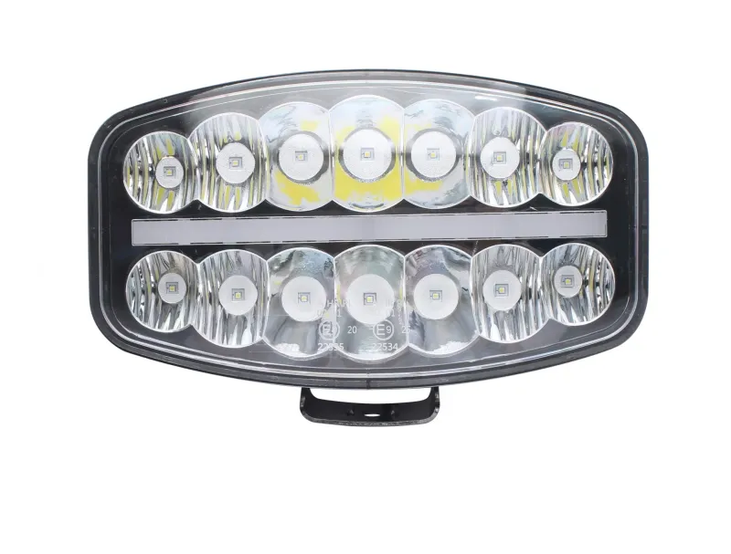 80W LED Лед Фар Халоген С Три Функции Неон ефект Бяло-Жълто/Оранжево Neon 24,5см x 13,9см 4100lm 12V - 24V E-Mark Подходящ За DAF MAN Scania Volvo Iveco и др. - 6
