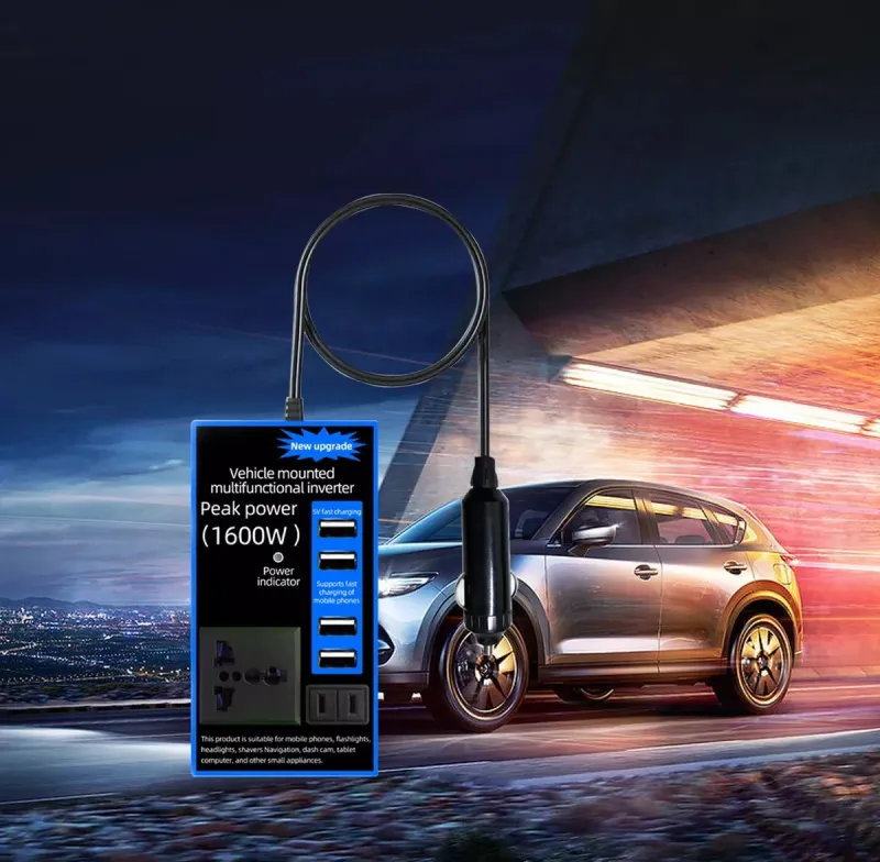 Мултифункционален Инвертор преобразувател на напрежение от 12V на 220V - 1600W - 1