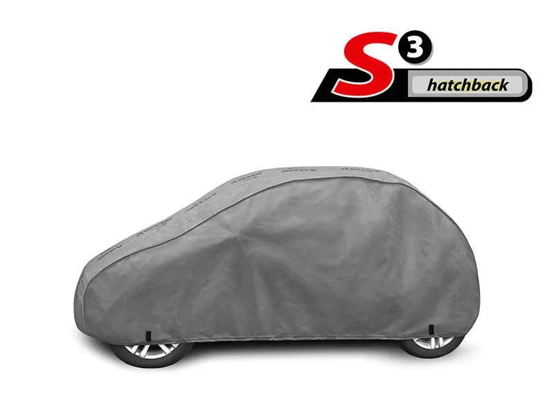 Висококачествено Покривало Kegel серия Mobile Garage размер S3 за хечбек 335-355см x 126-136см, сиво - 9