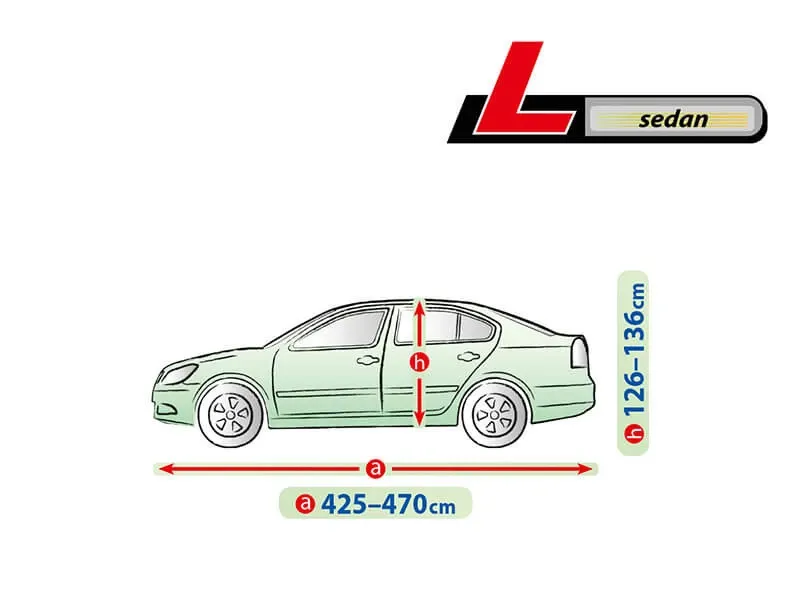 Висококачествено Покривало Kegel за Седан Sedan Автомобил Серия Mobile Garage размер L 425- 475см х 126 - 136см - 2