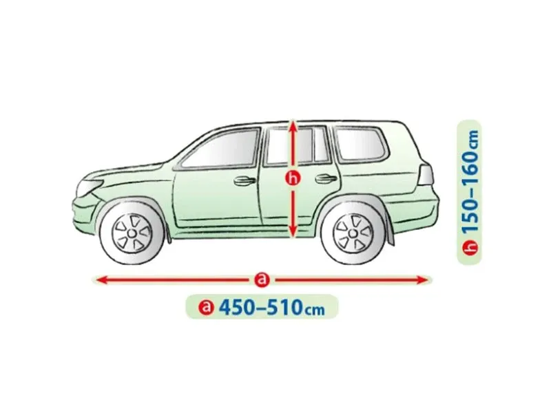 Висококачествено Покривало Kegel за Джип SUV OFF-ROAD Серия Mobile Garage размер XL 450 - 510см х 150 - 160см - 2