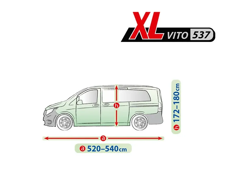 Висококачествено Покривало Kegel за VITO серия Mobile Garage XL537 520-540x172-180cm - 2