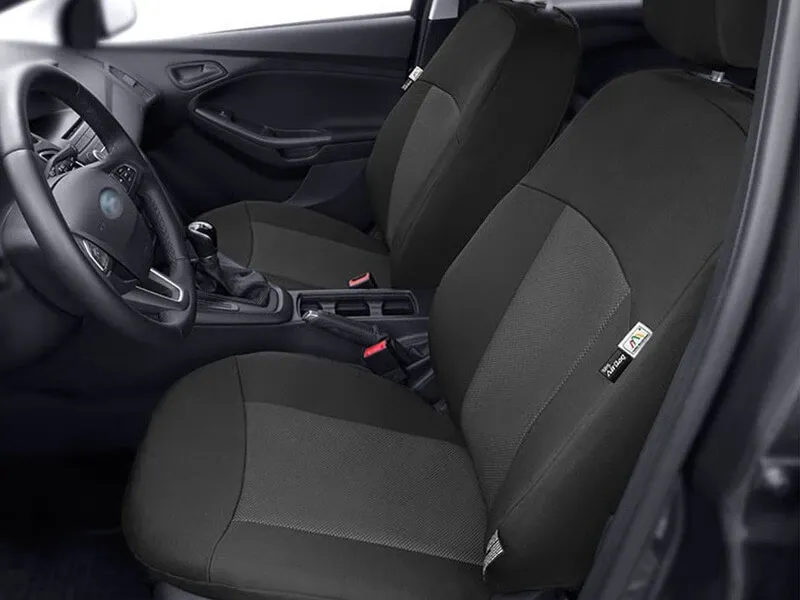Пълен Комплект Тапицерия Kegel за предни+задни седалки на Ford Focus 2003-2014 Mk2 Mk3 Черна Текстил - 1