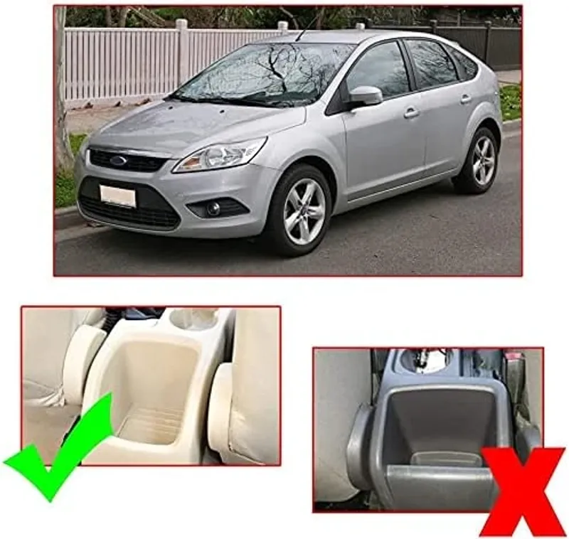 Подлакътник барче за Ford Focus MK2 2005–2011 - Еко кожа – Черен - 1