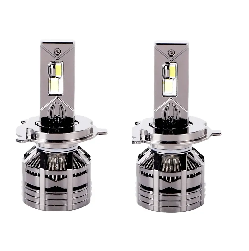 Комплект от 2 броя LED ЛЕД диодни крушки H4 Х4 12V 150W 15000lm за фарове Canbus без грешки 6000К къси/дълги - 0