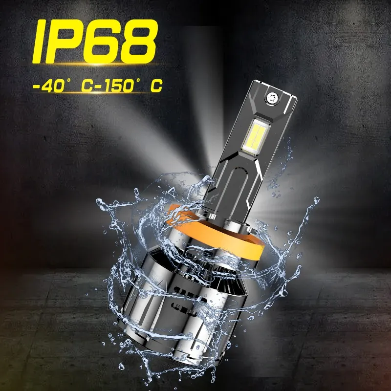 Комплект от 2 броя LED ЛЕД диодни крушки H4 Х4 12V 150W 15000lm за фарове Canbus без грешки 6000К къси/дълги - 9