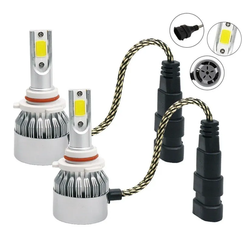 Комплект от 2броя LED ЛЕД диодни крушки за фар халоген HB4 ХБ4 12V 36W - 4