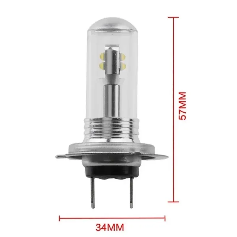 Комплект от 2 броя ЛЕД LED крушки за фарове H7 Х7 12V-24V Бели 6000k - 6