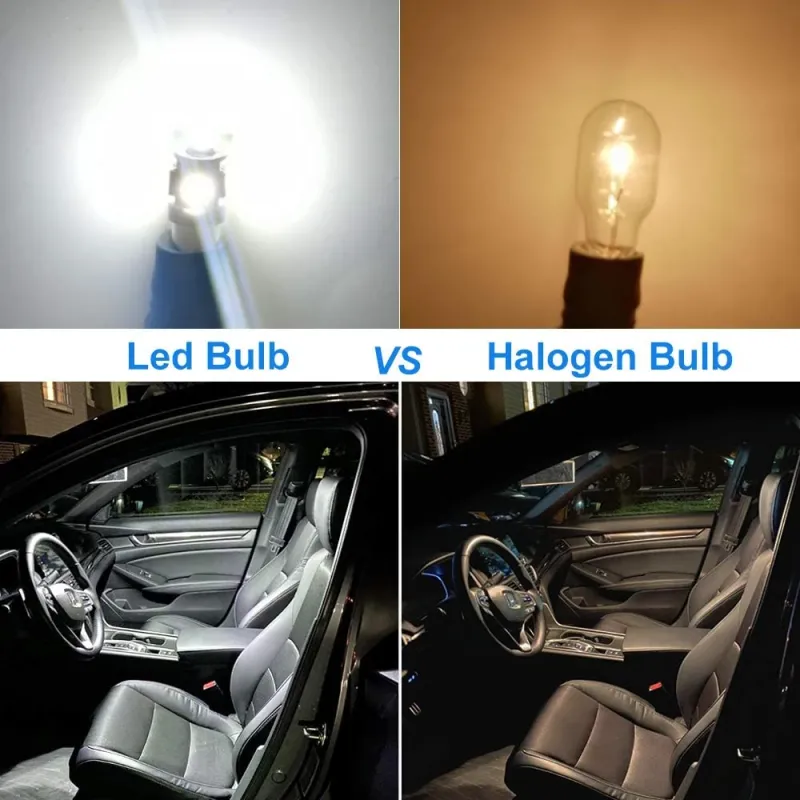 LED Лед Диодни Крушки За Габарит, Т10 W5W, 5 SMD, 12V, Бяла Светлина - 3