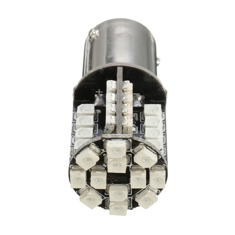 LED Лед Крушки, Мигач, 44 SMD, Canbus, 1156 (P21W), 12V, Оранжева, Жълта Светлина - 6