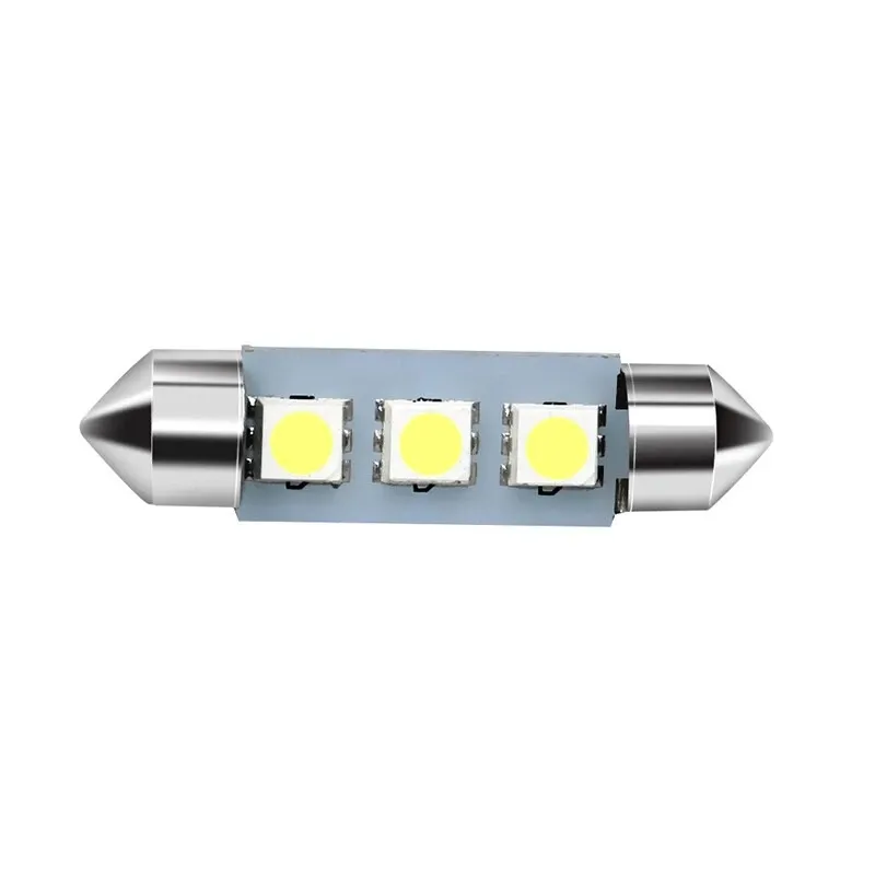 LED Лед Диодни Крушки, C5W, 3 Smd, 36mm, 12V, Бяла Светлина - 5