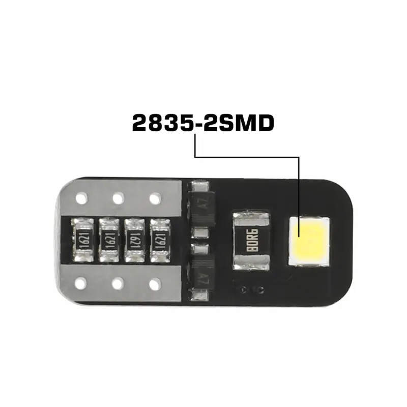 Лед Крушки За Габарит, Т10 W5W LED 2 SMD, 12V, Canbus, Бяла Светлина - 1