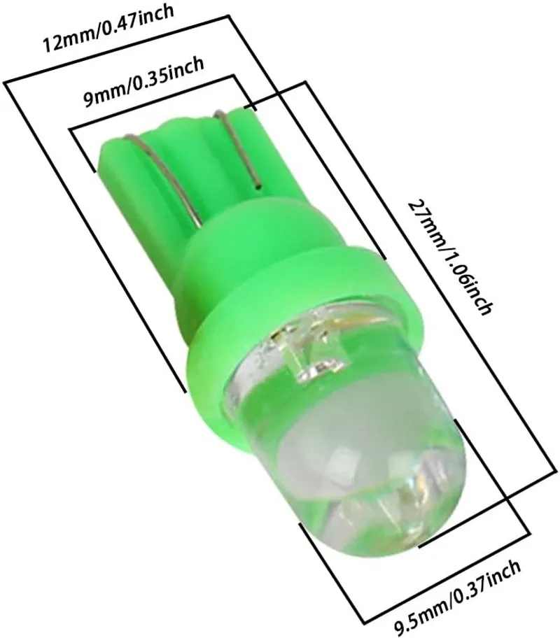 LED Лед Диодни Крушки За Табло, Габарит, Т10 W5W, 1X LED, 12V, 5 Цвята Светлина - 6