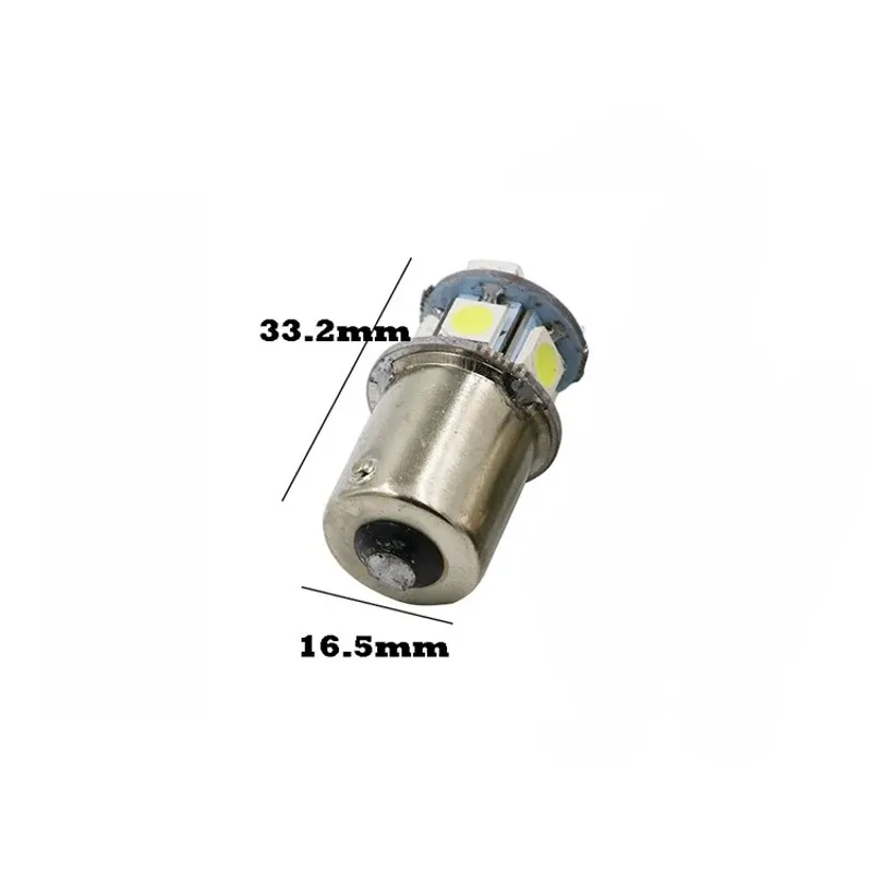 Комплект от 2 броя LED Лед Крушки 8 SMD BA15S 1156 (P21W) 24V Бяла Светлина Срещуположни пинове (180°) в Блистер - 1