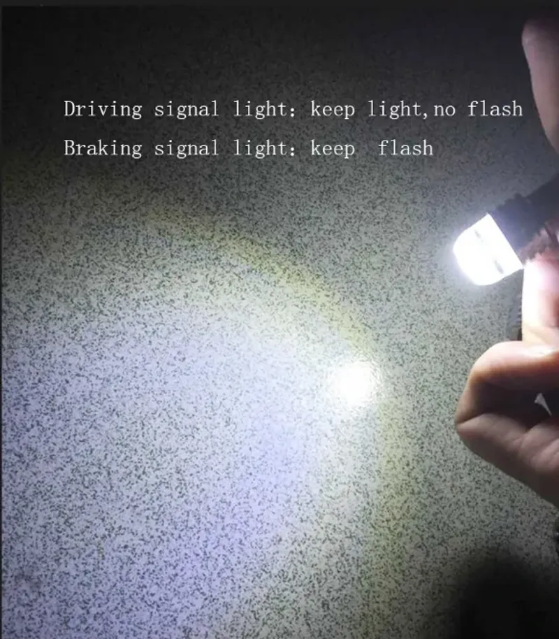 Комплект от 2 броя LED Лед Диодни Блиц Мигащи Крушки За Габарит P21W 1156 BA15S 12V с 9 Леда Бяла Светлина - 4