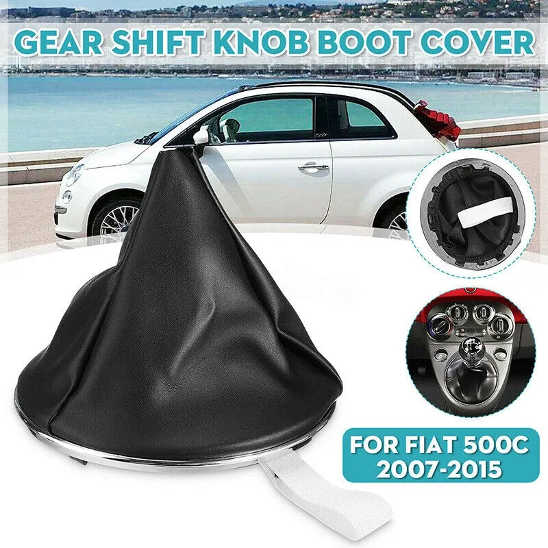 Кожен Маншон Кожух Скоростен Лост от Еко Кожа За Фиат Fiat 500 500C 2007-2015 - 0