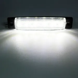 Светодиоден Маркер, габарит, токос, рибки, рибка, светлина със 6 LED ЛЕД за камион, бус, ван, ремарке, каравана, платформа 12V бял