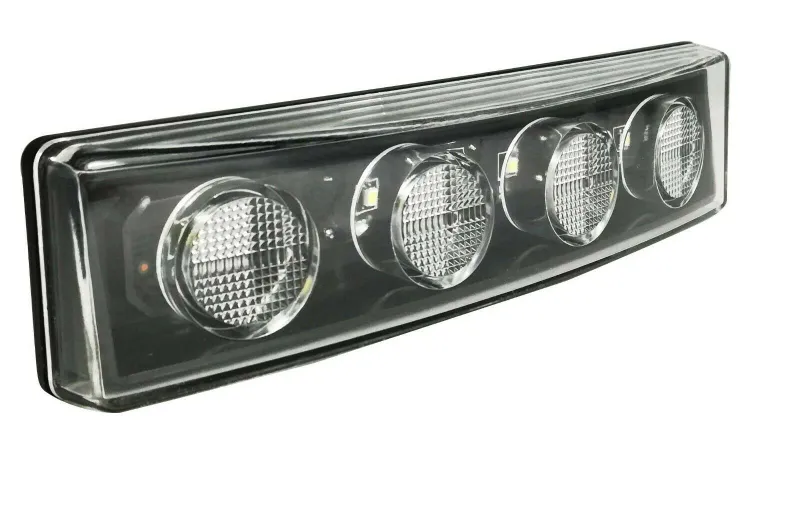 1бр БЯЛ преден габарит маркер за Скания Scania- 180mm x 40 mm с букса - 0
