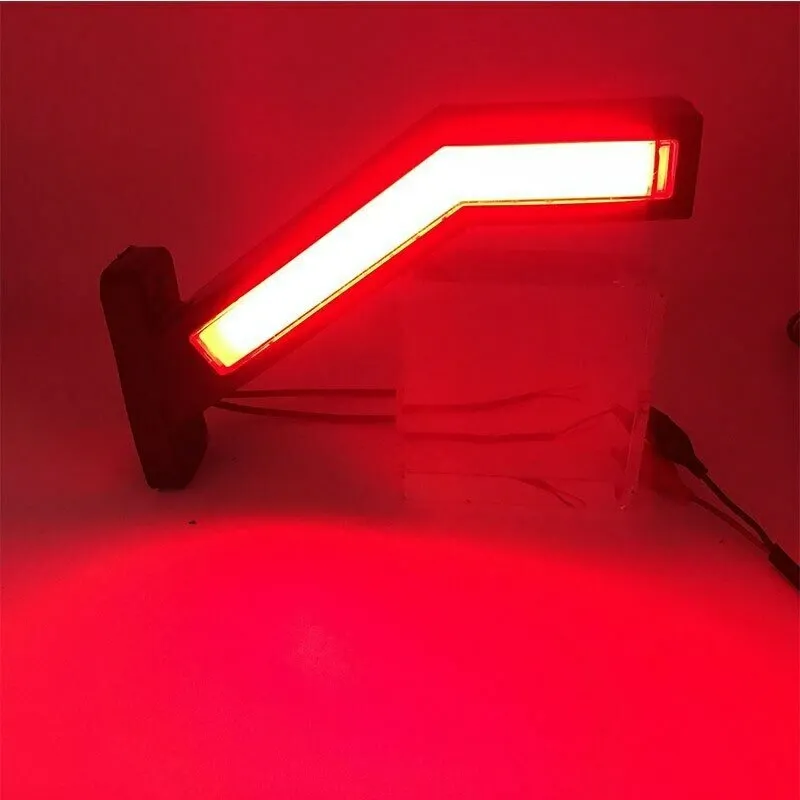 Комплект LED Габарити, Странични Светлини Тип Рогче, Неон Ефект, Бягащ Режим - 12V-24V - 22см - за камион, ремарке - 1