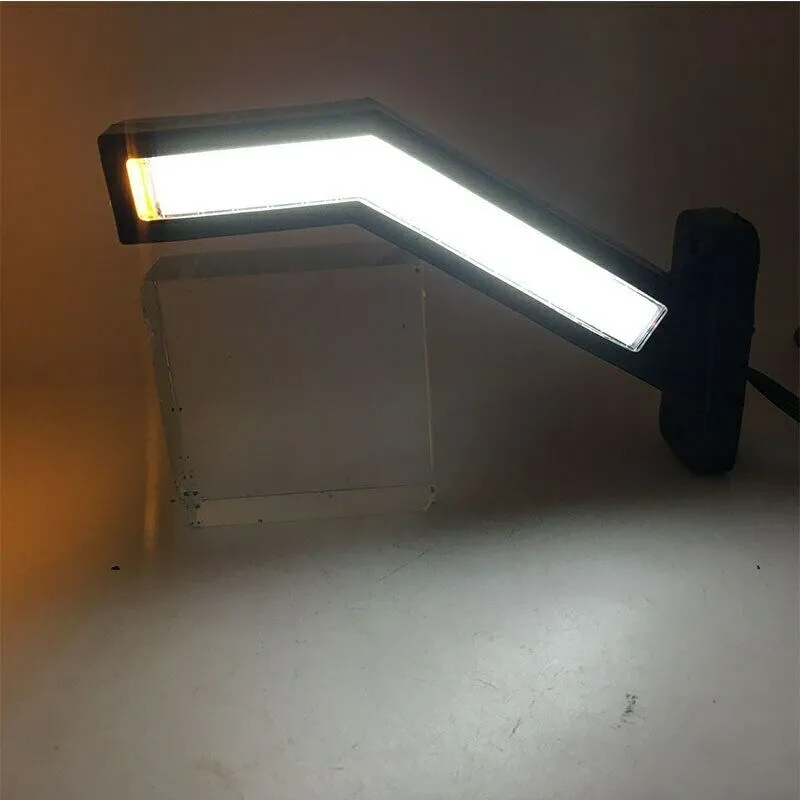 Комплект LED Габарити, Странични Светлини Тип Рогче, Неон Ефект, Бягащ Режим - 12V-24V - 22см - за камион, ремарке - 10