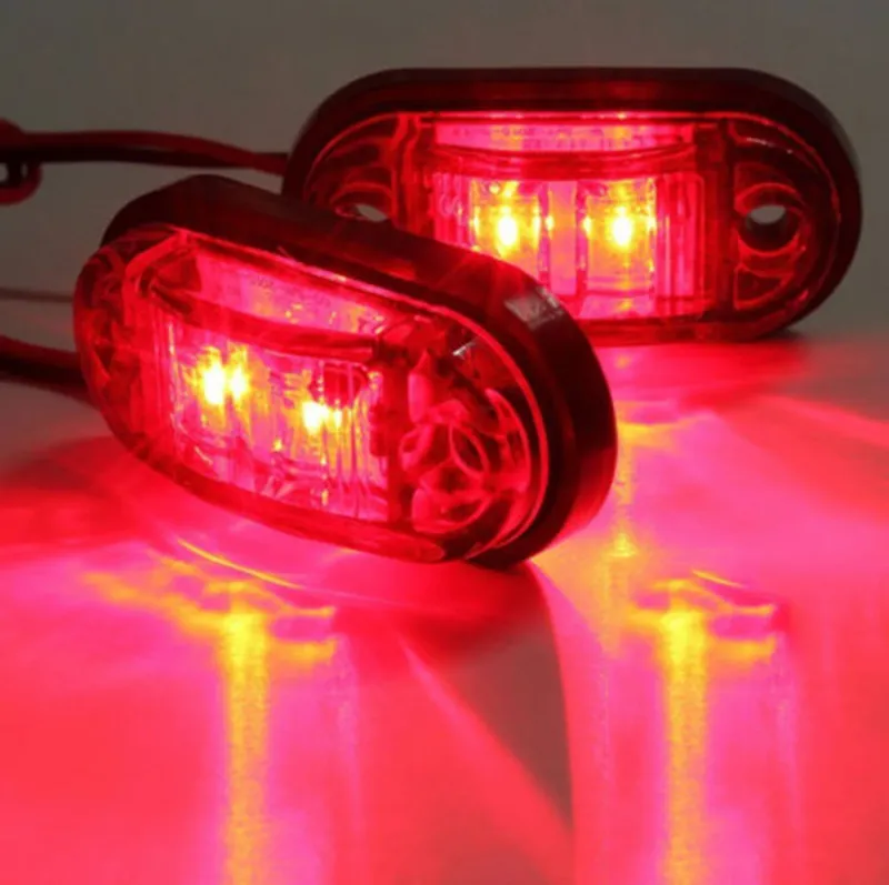 1 Брой 24V Червен Led Лед Диоден Маркер Габарит Токос - За Бусове Камиони Ремаркета - 1