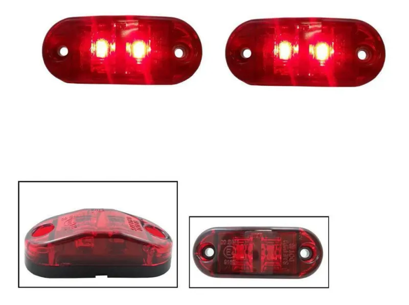 1 Брой 24V Червен Led Лед Диоден Маркер Габарит Токос - За Бусове Камиони Ремаркета - 3