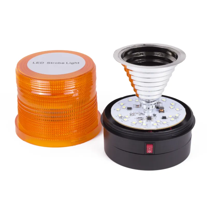 LED Аварийна Сигнална лампа маяк буркан блиц светлина безжичен на батерии с магнит 12V - 2