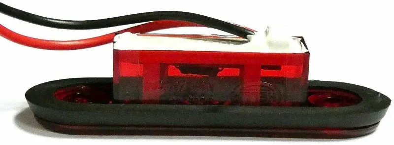 ЧЕРВЕН LED Заден Маркер Токос Габарит за Бус Платформа Камион Ремарке Автобус - 75 мм х 22мм - 12V - 0