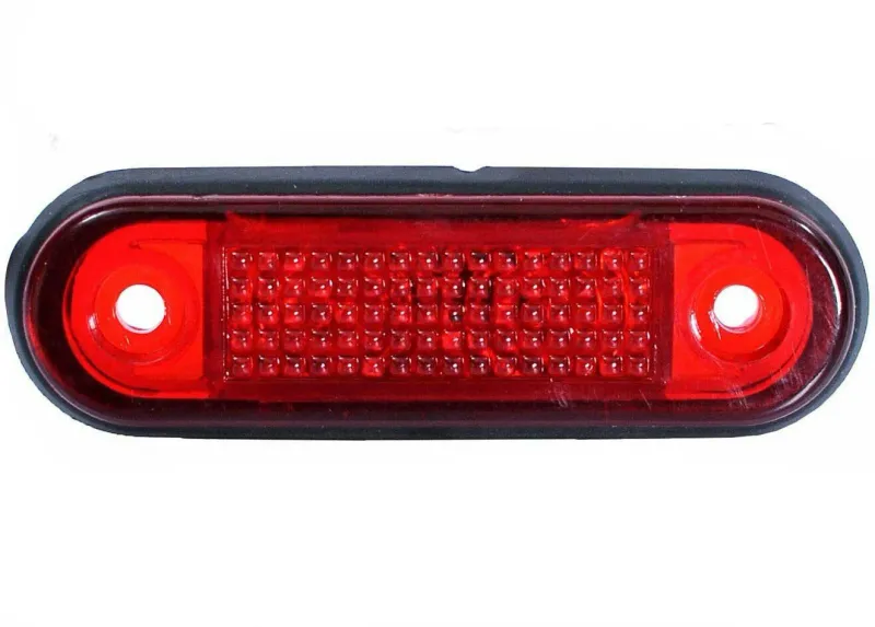 ЧЕРВЕН LED Заден Маркер Токос Габарит за Бус Платформа Камион Ремарке Автобус - 75 мм х 22мм - 24V - 1