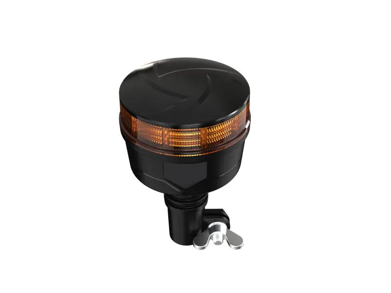 19W LED ЛЕД Аварийна Сигнална Лампа Маяк Буркан 30 Диода Оранжева Жълта 12V - 24V за монтаж на тръба - 3