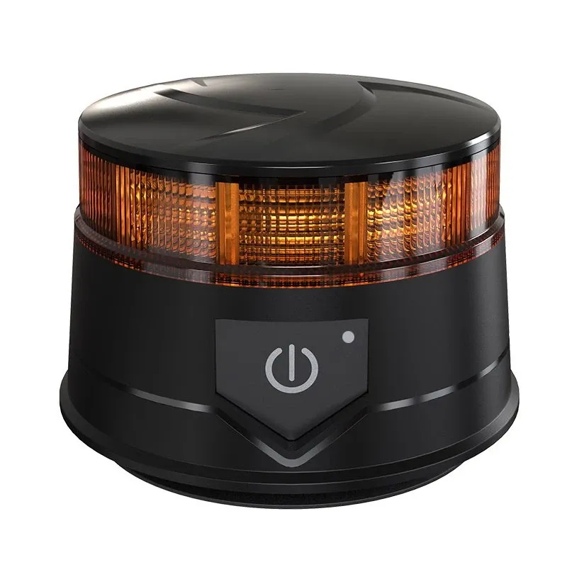 14W Лед Led Безжична Диодна Въртяща се Сигнална Аварийна Лампа Маяк Буркан с Магнит и Вендуза за Пътна Помощ Платформа и др.12V - 24V - 0