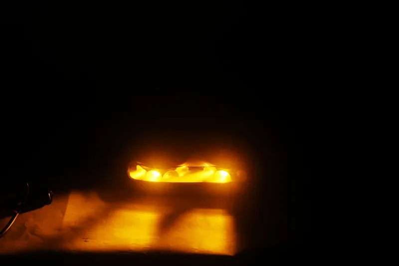 Оранжева 12-24V Лед Led Аварийна Сигнална Лампа Маяк Буркан с Магнит 35W За Пътна Помощ Платформа и др. - 3