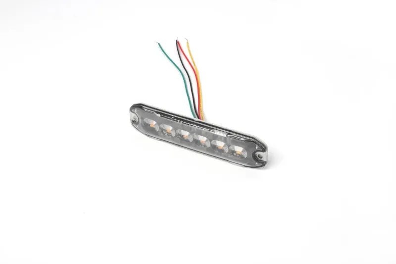 6 LED ЛЕД Жълта Аварийна Лампа Блиц Светлина Мигаща За Пътна Помощ Платформа и др. 10W с 8 режима 8х3 cm. 12-24V - 3