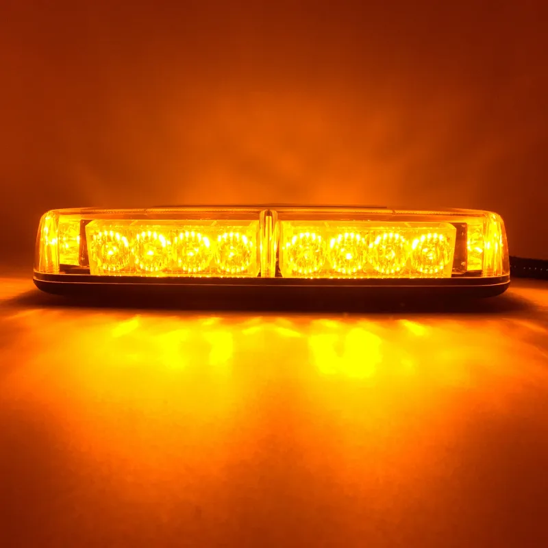 12V 24V Лед Led Диодна Мощна Аварийна Сигнална Лампа Буркан с Магнит 15 режима Бяло Стъкло За Пътна Помощ Платформа Снегорин и др. - 14