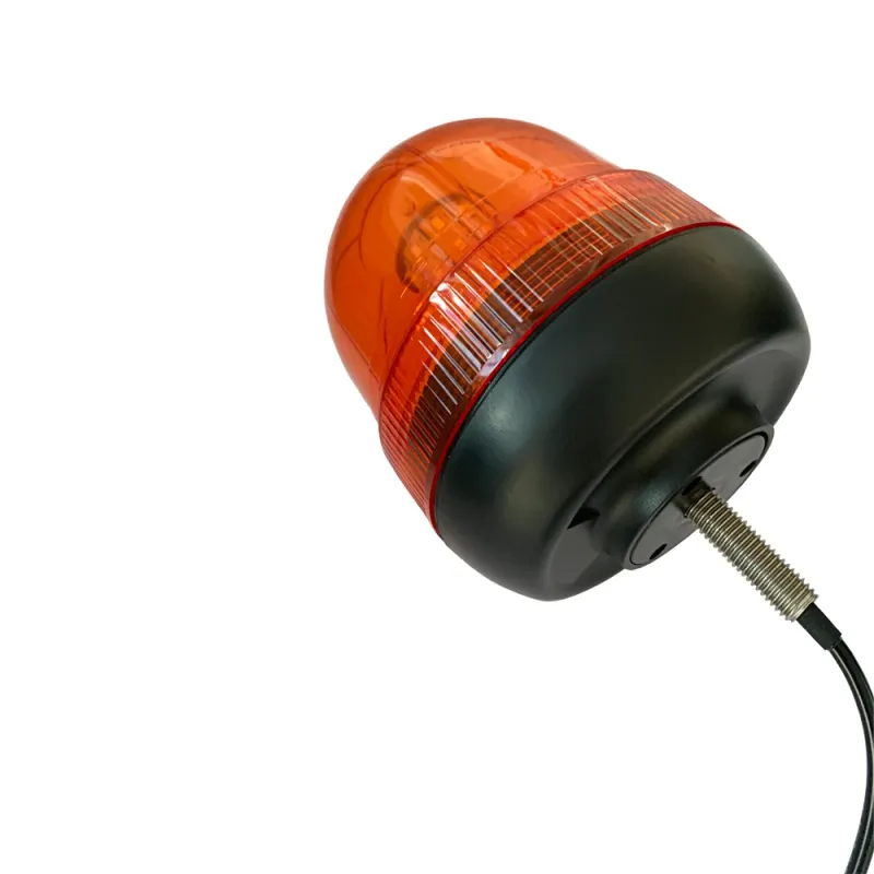 LED ЛЕД Аварийна Сигнална Лампа Маяк Буркан Оранжева Жълта 12V - 24V за трактори комбайни репатраци снегорини аварийни автомобили и др. Е-Mark E9 - 2