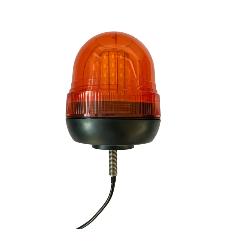LED ЛЕД Аварийна Сигнална Лампа Маяк Буркан Оранжева Жълта 12V - 24V за трактори комбайни репатраци снегорини аварийни автомобили и др. Е-Mark E9 - 3