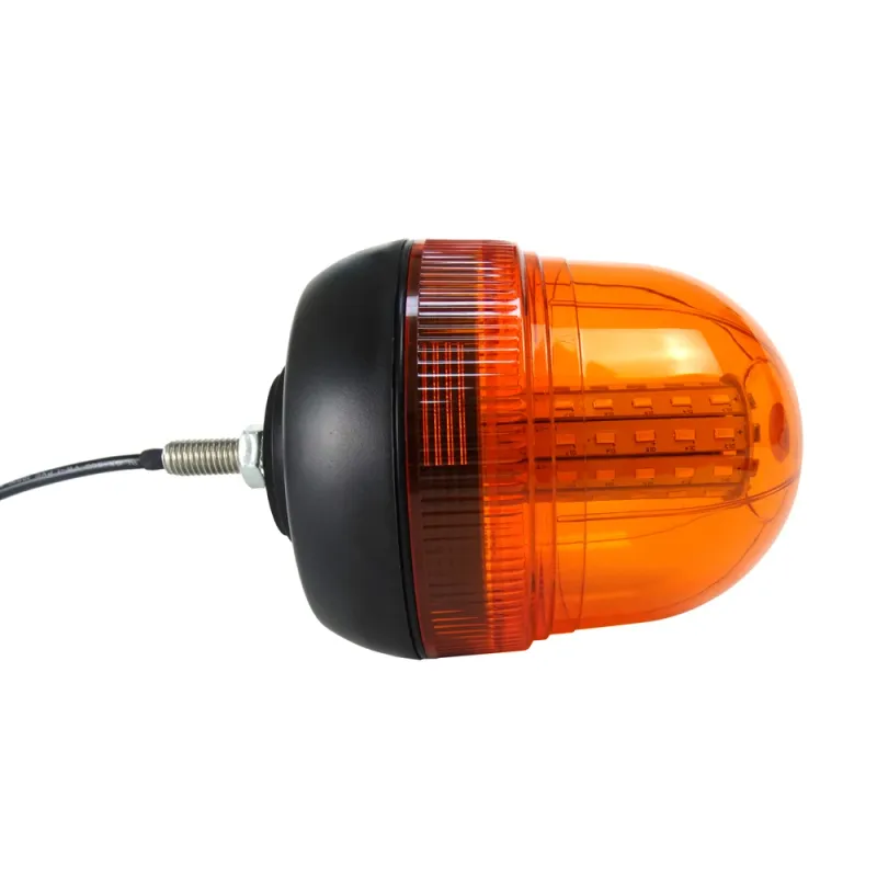 LED ЛЕД Аварийна Сигнална Лампа Маяк Буркан Оранжева Жълта 12V - 24V за трактори комбайни репатраци снегорини аварийни автомобили и др. Е-Mark E9 - 9